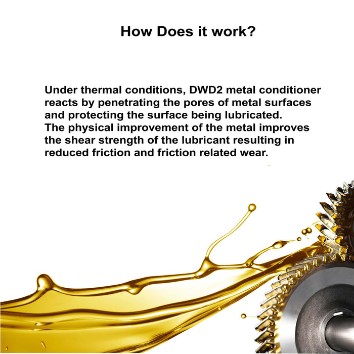 DWD2 Clean Metal™ Conditioner - Engine Oil Additive, Friction Reducer 7 oz. | Motor Oil Additive | Nano-Technology | Reduce Heat and Friction | Enhance Engine Performance | Increase Fuel Economy